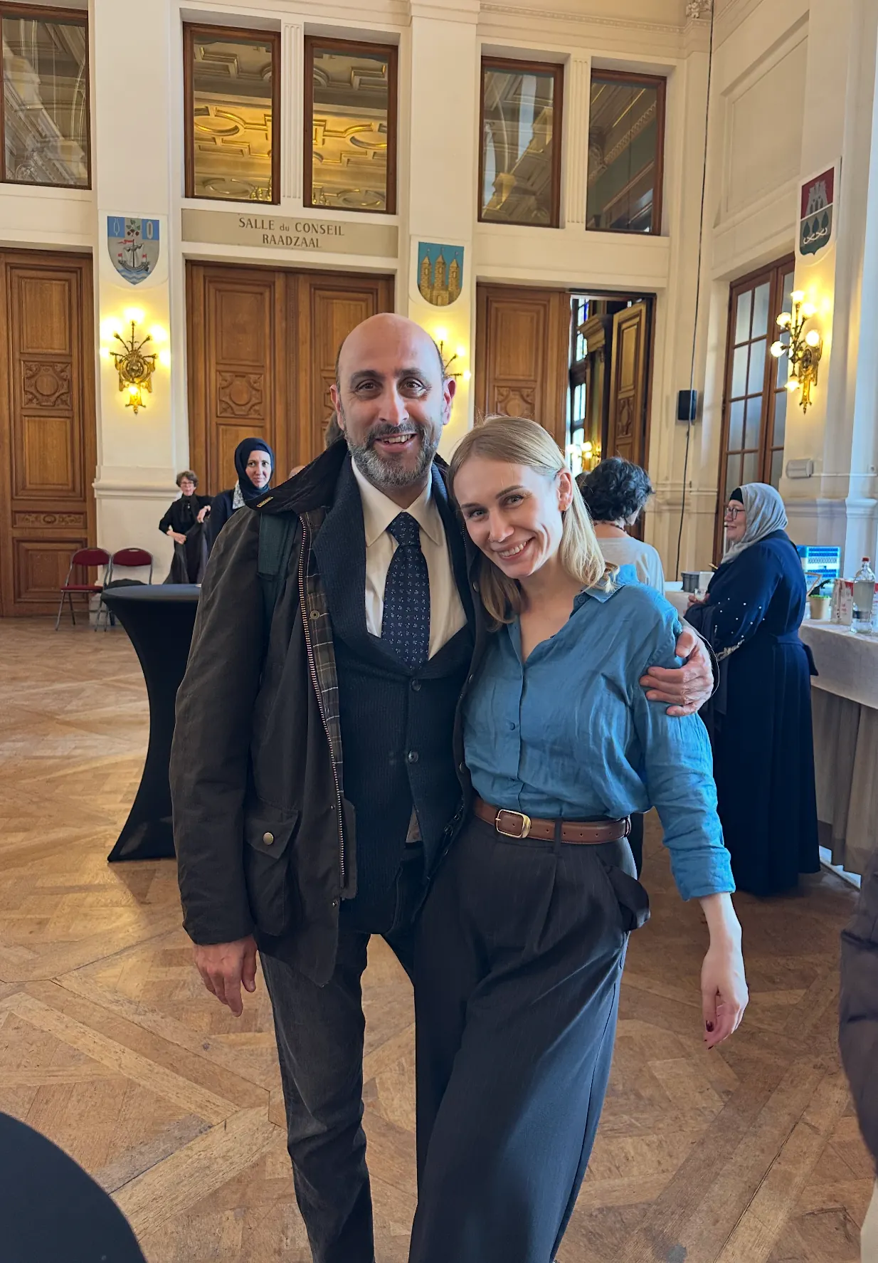 Oleksandra Kavi during a meeting at the EBU assembly